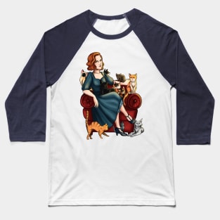 Cat Lady Baseball T-Shirt